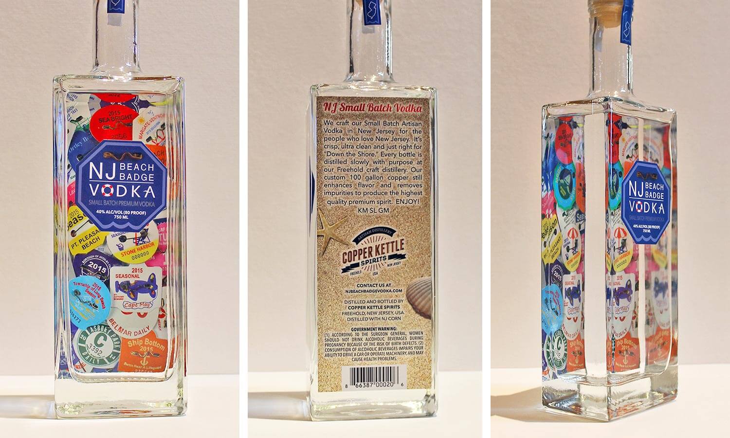 NJ Beach Badge Vodka Branding