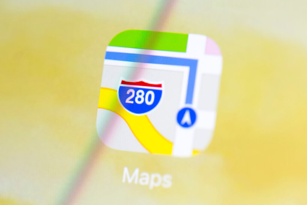 Apple Maps app on an iPhone, to be another search ads placement to drive B2B brand awareness with Apple Maps ads.