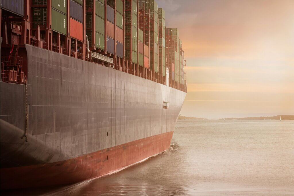 Logistics company cargo ship